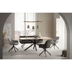 Esstisch HOME AFFAIRE, beige (natur, schwarz, natur), B:200cm H:77cm, Tische