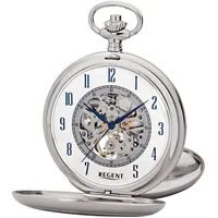 Regent Herren Taschenuhr Savonnette Skelett 53 MM Mechanischer Handaufzug Arabische Zahlen P-705