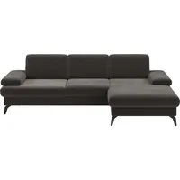 sit&more Ecksofa »Morris L-Form, inkl. Sitztiefenverstellung«, wahlweise mit Armteilverstellung, Bettfunktion & Bettkasten grau