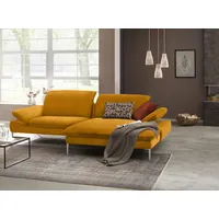 W.Schillig Ecksofa »enjoy&MORE«, mit Sitztiefenverstellung, Füße Chrom glänzend, Breite 294 cm gelb