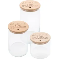 wunderwunsch® - Adventskalender Personalisierte Vorratsgläser mit Gravur - [einzeln - S/M/L - 0,5-1,2 L] - Weihnachtskalender für Männer, Frauen, Familie (Beste Mama, groß - 1210ml)