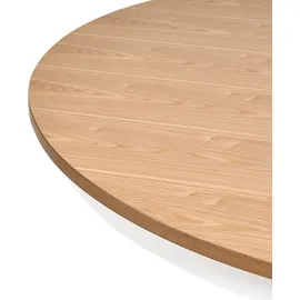 Beliani Esstisch Ø 100 cm braun/weiß