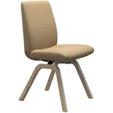 Polsterstuhl STRESSLESS "Laurel", beige (sand paloma, schwarz), B:49cm H:92cm T:59cm, Leder PALOMA: PALOMA ist ein durchgefärbtes Semianilin-Möbelleder mit natürlicher Narbung., Stühle, Polsterstuhl, Low Back, Größe L, mit schräggestellten Beinen in Schwarz