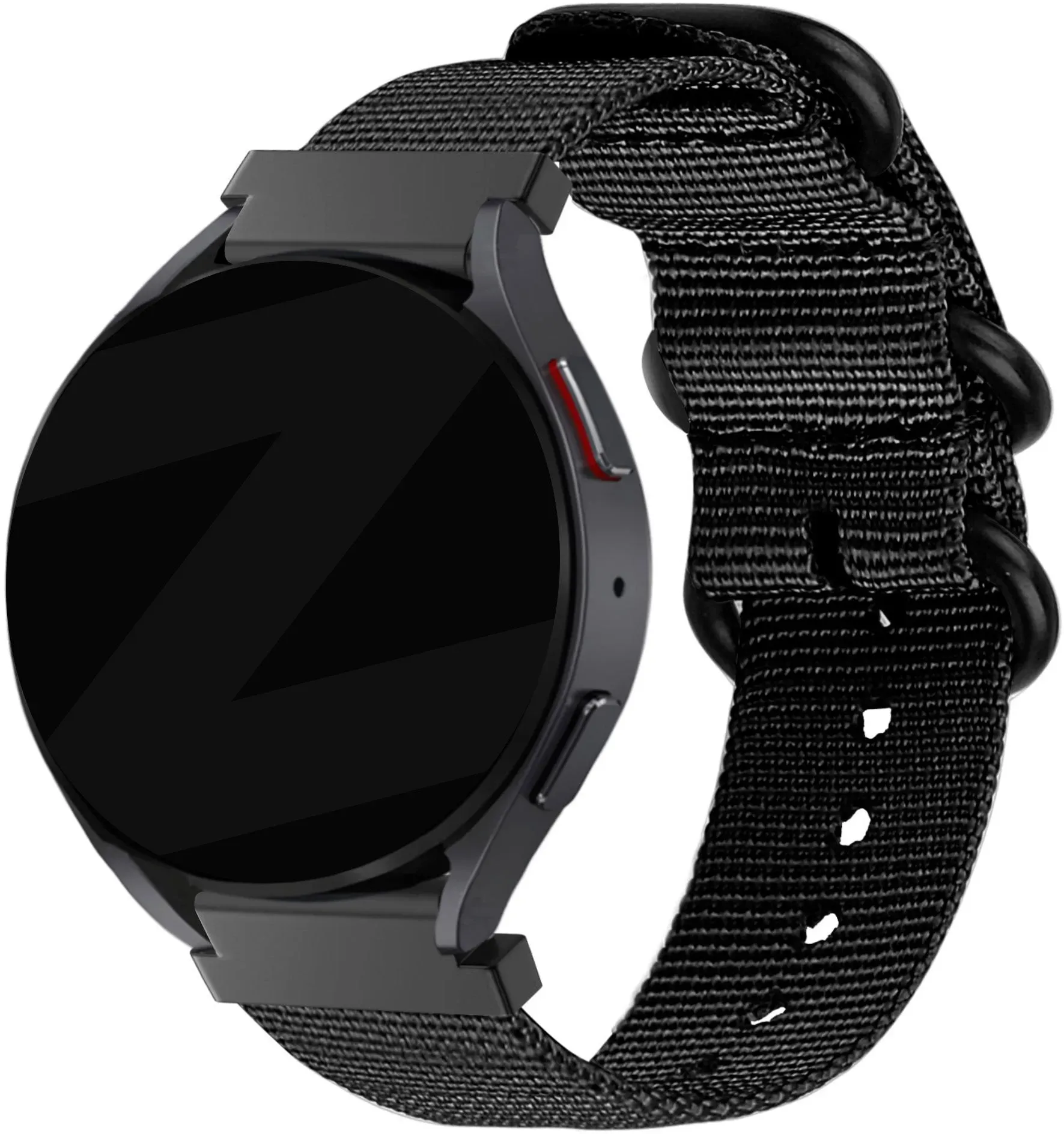 Bandz Realme Watch S (Pro) Armband Nylon für Realme Watch S  - Schwarz - Schnallenverschluss