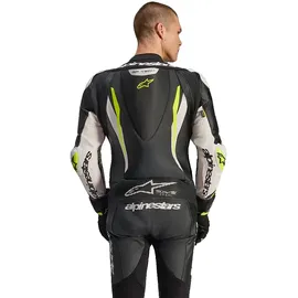 Alpinestars GP Tech V5 Lederkombi - Schwarz/Weiß/Neon-Gelb - 50