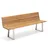 180 x 52 x 89 cm edelstahl/teak gebürstet