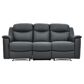 vente-unique Relaxsofa Leder 3-Sitzer - Anthrazit - evasion