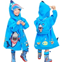 Kinder Regenjacken Regenmäntel Jungen Mädchen Regenponcho wasserdichte Regencape Cartoon Outdoor Regenbekleidung Mit tragbarer Tasche 3-4 Jahre