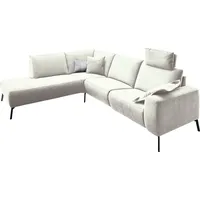 Home Affaire Ecksofa Bellini L-Form, incl. motorischer Relaxfunktio, wahlweise Easy Care-Bezug weiß
