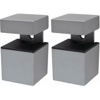 Duraline Cube Regalträger Träger Regalboards Glasregal 4-24 mm silber 2 Stück