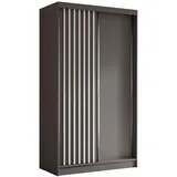 masseno Schwebetürenschrank LAMELLO 120 x 216 x 61 cm Grau