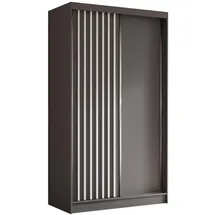 masseno Schwebetürenschrank LAMELLO 120 x 216 x 61 cm Grau