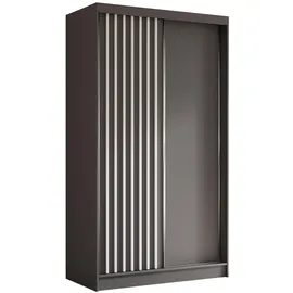 masseno Schwebetürenschrank LAMELLO 120 x 216 x 61 cm Grau