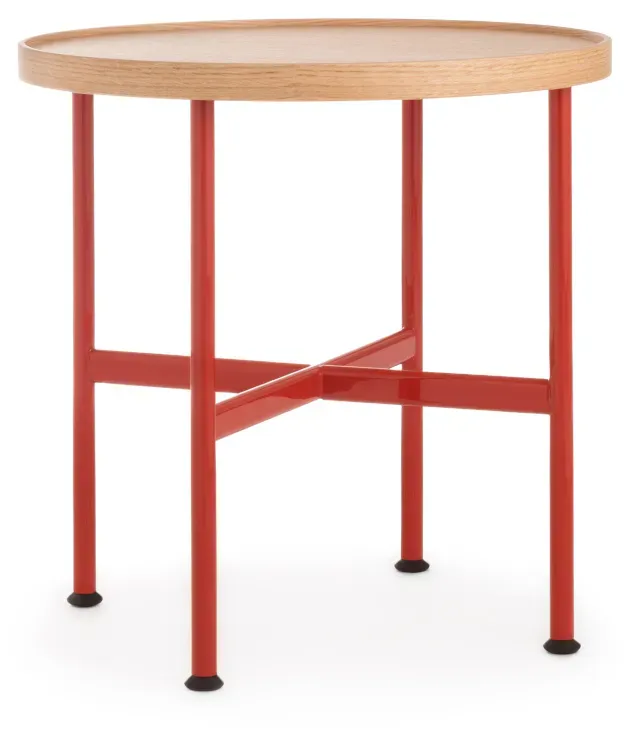Magis Motta Beistelltisch, eiche natur / rot