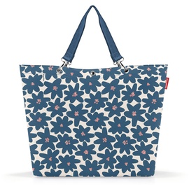 Reisenthel shopper XL daisy blue – Geräumige Shopping Bag und edle Handtasche in einem – Aus wasserabweisendem Material