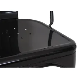 Mendler Barhocker HWC-A73 Abmessungen Metall Industriedesign schwarz