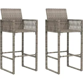 vidaXL Gartenbar-Set 3-tlg. Grau