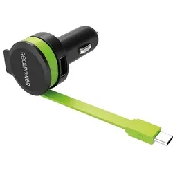 Ultron Car Charger C integrated USB-C Cable+ 1x USB Ladegerät