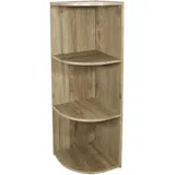 Iris Ohyama Eck-Holzbücherregal, 3 Etagen, Aschbraun, Vielseitig, Modular, Offenes Regal, Für Wohnzimmer, Büro, Schlafzimmer, Platzsparend, Bücher, Cd, Dekor, Einfacher Aufbau, Cx-3c