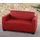 Mendler Modular 2er Sofa Couch Lyon Loungesofa Kunstleder 136cm ~ rot