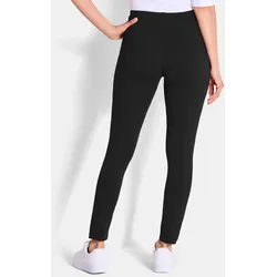 2-in-1-Hose GOLDNER "Kurzgröße Bequeme Baumwoll-Leggings, 2-Stück", Damen, Gr. 21, K-Gr, schwarz, Obermaterial: 95% Baumwolle CO. 5% Elasthan EL., Hosen