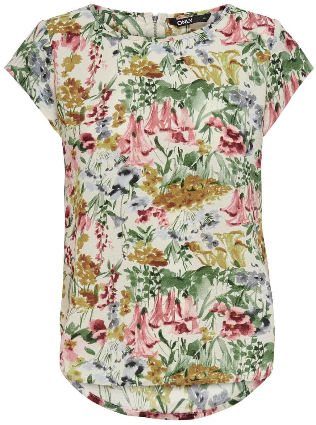 Carmakoma by Only Damen T-Shirt CARVICA Weiß Blurry Flower 15218353 44