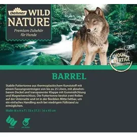 Dehner Wild Nature Futtertonne Barrel, ca. B33xH37,5/16xT45 cm, 25 l, Beige, Anthrazit