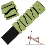 Votoko Gewichtsmanschetten 2er Set (Je 0,46 kg), Verstellbare Handgelenk Gewichte, Gewichtsfitness-Armband, Ankle Weights für Tanz, Barre, Pilates, Cardio, Aerobic, Walking (Grün)