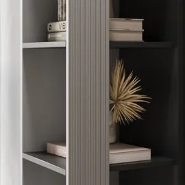 Vicco Bücherregal Eliza 36 x 188 cm Grau