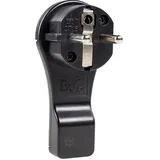 as - Schwabe AS Schwabe 45039 Schutzkontakt-Flachstecker Kunststoff mit Aussteckhilfe 230V Schwarz IP20
