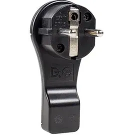 as - Schwabe AS Schwabe 45039 Schutzkontakt-Flachstecker Kunststoff mit Aussteckhilfe 230V Schwarz IP20
