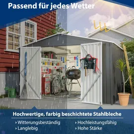 larfoek Gartenhaus 2,5 x 3 m Grau