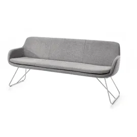 Musterring Tavia, grau Textil, 3-Sitzer, 180x87x65 cm Stoffauswahl, Typenauswahl, mit Rückenlehne, in drei Ausführungen, Breite 180, 200 oder 220