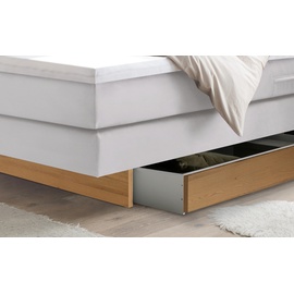 Hasena Boxspringbett »Ottawa« inkl. 2 Bettkästen mit gedämpftem Selbsteinzug, braun Weiß, Liegefläche:140 x 200 cm, Topper:Base-Topper