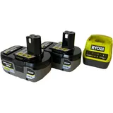 RYOBI Akku-Starterset, RC18120-240X, 2x 18V 4Ah, ONE+ Akku-System, Lithium-Ionen-Akku