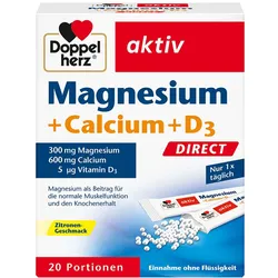 Doppelherz® aktiv Magnesium + Calcium D3 Direct Micro-Pellets Pellets 20 St 20 St Pellets