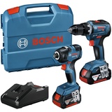Bosch GDR 18V-200 + GSR 18V-55 Professional + L-Boxx inkl. 2 x 4 Ah 06019J2108