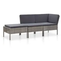 vidaXL Garten-Lounge-Set grau 48962