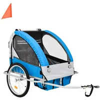 VidaXL 2-in-1 Fahrradanhänger blau/grau (91376)