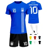 Deutschland Trikot Kinder Herren Damen WM 2026 Fussball Geschenke Jungen Coole Sachen für Jungs Fußball Trainingsanzug Tshirt EM Shirt geschenk junge 10 jahre Fußballtrikot Mädchen Set IIIII20Fo7IIIII - 134