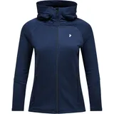 Peak Performance Damen Rider Essentials Zip Hood - Fleecejacke Gr L blau