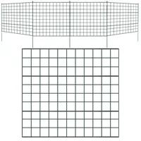 Lospitch Teichzaun Gartenzaun,Zaun Teich,Gartenzaun Metall,steckzaun,Freigehege, Teich, Zaun, Gitterzaun,gehege kaninchen (5 X, Gerade)