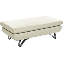PLACES OF STYLE Hocker San Angelo Mikrofaser 130 x 43 x 65 cm Weiß