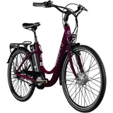 Agon Axis E-Bike 26 Zoll Citybike Damen Herren 140 - 165 cm Pedelec mit Nabenmotor Fahrrad 3 Gang und Beleuchtung StVZO