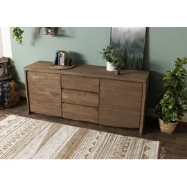 MASSIVMOEBEL24.DE Sideboard Mango 185x48x80 braun geölt / sandgestrahlt PURE MANGO #115