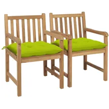 vidaXL Gartenstühle 58 x 100 x 90 cm grün 2 St.