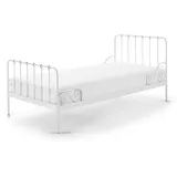 others 58aufmkessel Metallbett, Weiß Metall 90x200 cm, Schlafzimmer, Betten