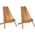 Beliani Bellano Gartenstuhl 88 x 83 x 88 cm braun 2 St.