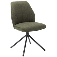 MCA Furniture 2er Set Stuhl Pemba - Webstoff Olivegrün
