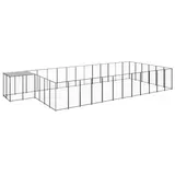 vidaXL Hundezwinger Schwarz 26,62 m2 Stahl
